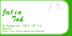 julia tok business card